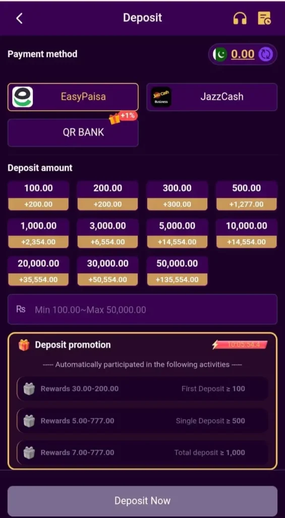 777qr  deposit